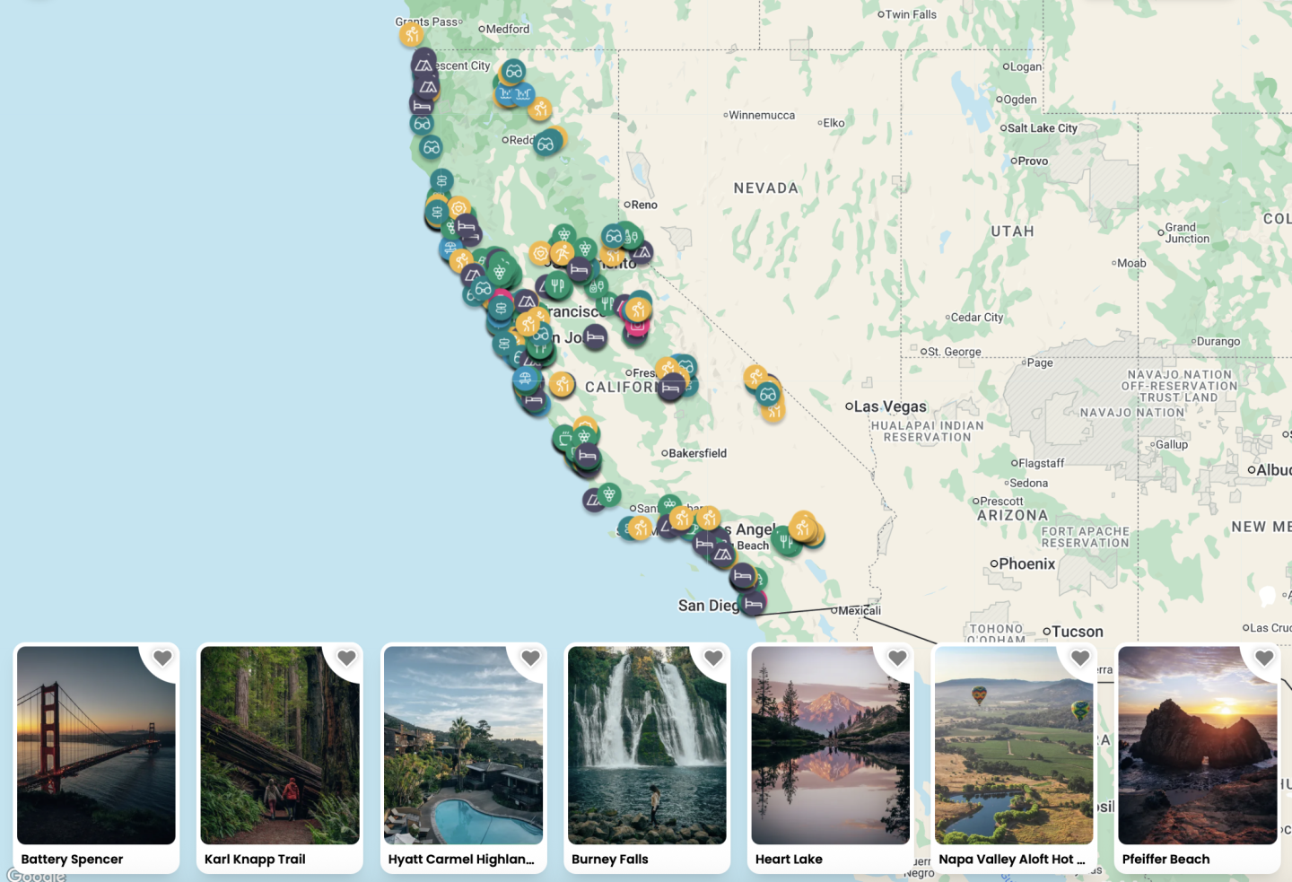 Map & Guide to California - Smilkos Lens